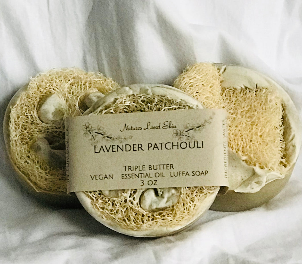 Lavender Patchouli Luffa Soap