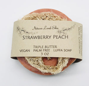 Strawberry Peach Luffa Soap